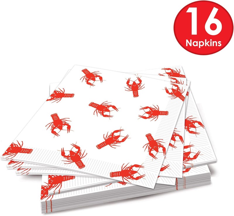 Beistle Crawfish Luncheon Napkins 2Ply 16Pkg - Image 3