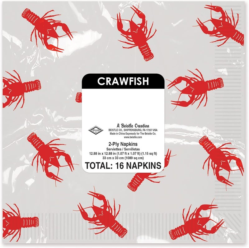 Beistle Crawfish Luncheon Napkins 2Ply 16Pkg - Image 5