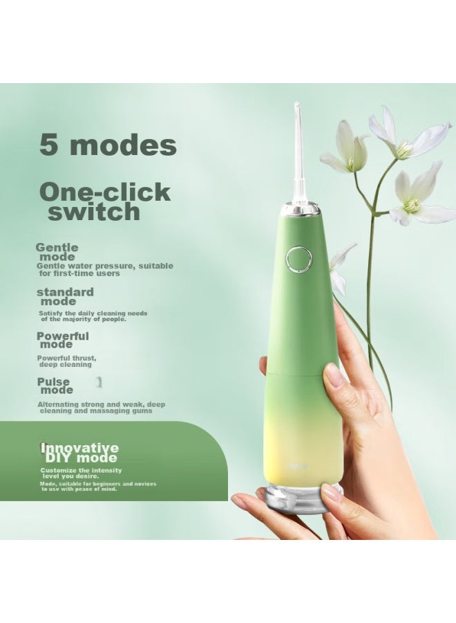 B-Air Bair M9 Xiaomi Jia Portable Water Flosser, Retractable Pull-type Large Water Tank, Oral Irrigator For Home Use And Orthodontic Treatment, Oral Cleaning And Teeth Cleaning Device, Gift Box Packaging, Bao Jia Green - Image 2