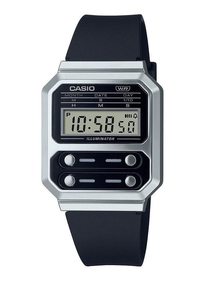 CASIO Casio Unisex Watch Vintage Digital Clear Dial Resin Band A100WEF-1ADF  - Image 1