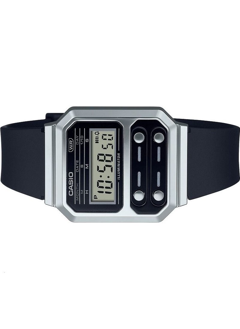 CASIO Casio Unisex Watch Vintage Digital Clear Dial Resin Band A100WEF-1ADF  - Image 2