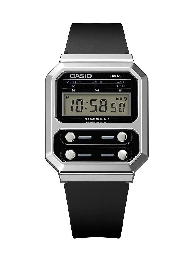 CASIO Casio Unisex Watch Vintage Digital Clear Dial Resin Band A100WEF-1ADF  - Image 3