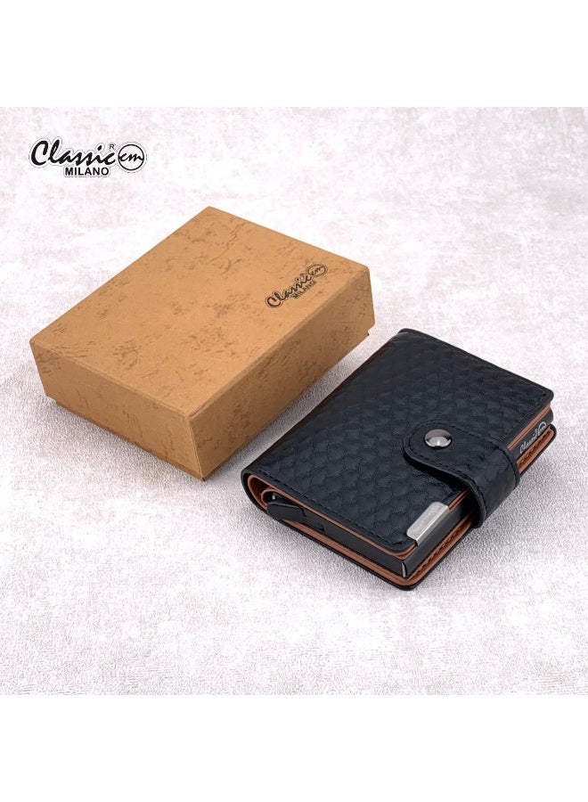 Classic Milano Classic Milano Faux Leather RFID Blocking Pop Up Wallet for Men and Women - Automatic Card Holder Wallet with Pop-up Design - Secure, Compact Credit Card Holder for Men - Stylish Wallet for Men & Women’s RFID Card Wallet  - Image 1