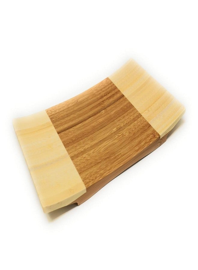 Asian Home Sashimi Sushi Bamboo Curve Serving Geta Plate - Japanese Style Tableware Bamboo Sushi Board Cutting Tray (L8.3 X W4.7) - Image 1