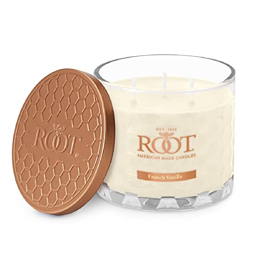 Root Candles Scented Candles Honeycomb Glass Premium Handcrafted Beeswax Blend 3-Wick Candle, 12-Ounce, French Vanilla - Image 1