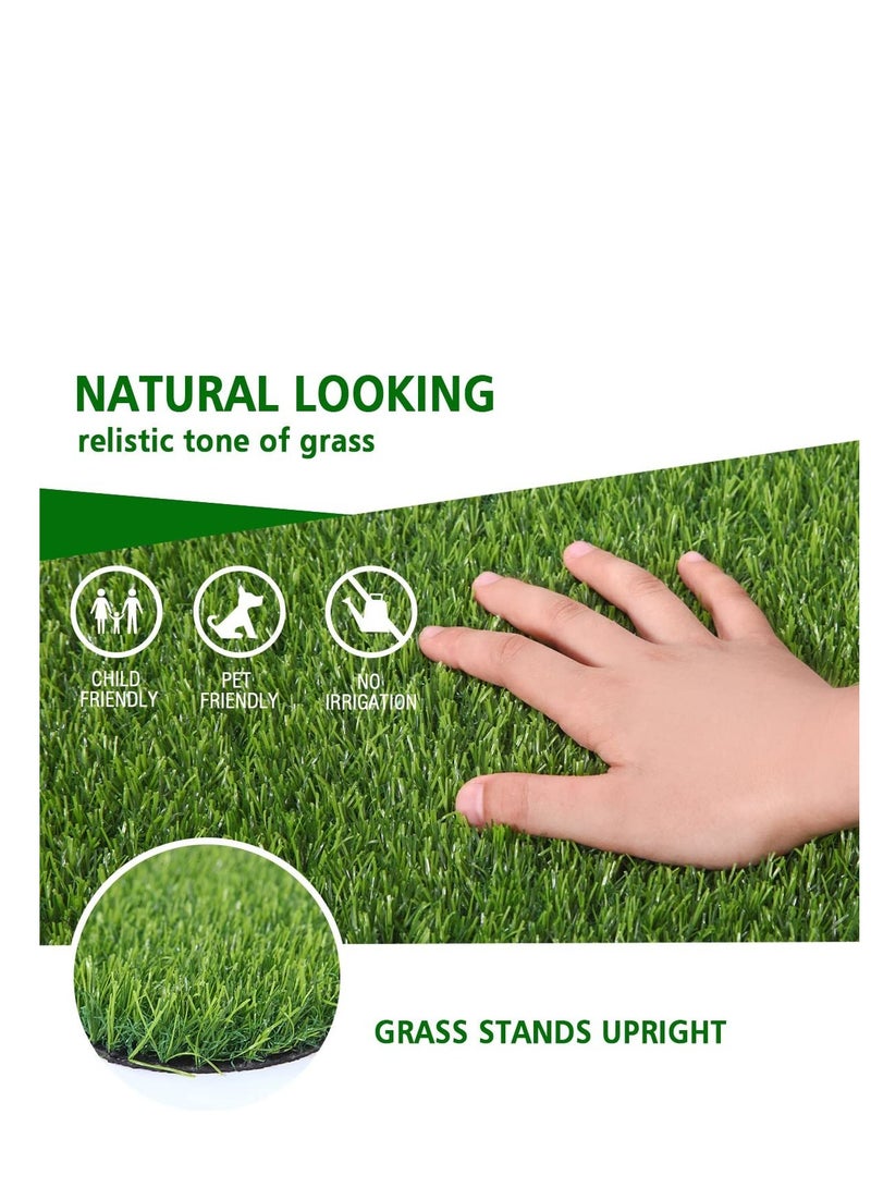 سجادة سجادة من العشب الاصطناعي من FFD للمنزل والخارج | ديكورات الحدائق والمناظر الطبيعية 2x4 متر - Image 3