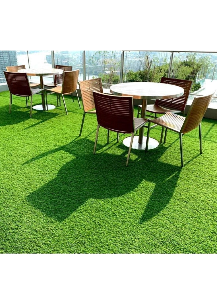 سجادة سجادة من العشب الاصطناعي من FFD للمنزل والخارج | ديكورات الحدائق والمناظر الطبيعية 2x4 متر - Image 5