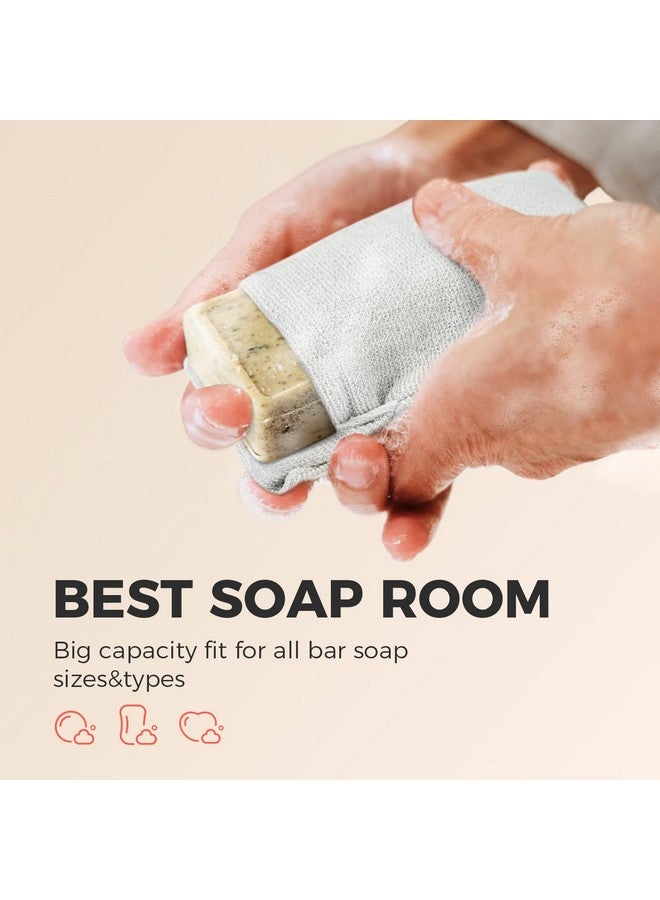 zomchi 2 Pieces Different Roughness Soap Pouch And Soap Saver Pocket For Use In Shower Body Scrubber Shower Sponge Premium Exfoliating Soap Bag - Image 5