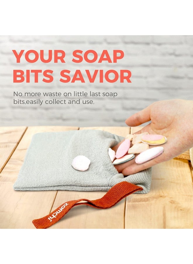 zomchi 2 Pieces Different Roughness Soap Pouch And Soap Saver Pocket For Use In Shower Body Scrubber Shower Sponge Premium Exfoliating Soap Bag - Image 4