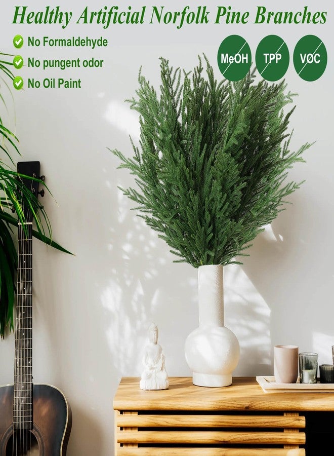 Caffox 8 Pcs Artificial Norfolk Pine Stems, 36" Real Touch Norfolk Pine Branches, Greenery Stems for Christmas Decorations - Image 5