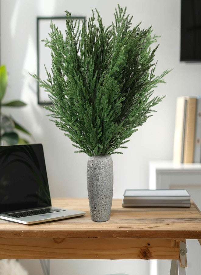 Caffox 8 Pcs Artificial Norfolk Pine Stems, 36" Real Touch Norfolk Pine Branches, Greenery Stems for Christmas Decorations - Image 2