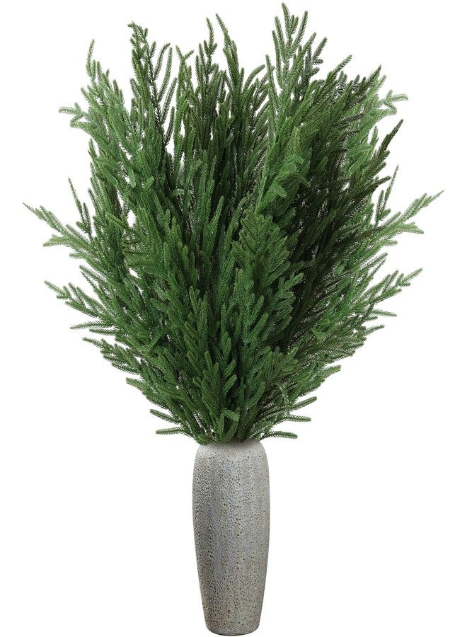Caffox 8 Pcs Artificial Norfolk Pine Stems, 36" Real Touch Norfolk Pine Branches, Greenery Stems for Christmas Decorations - Image 1