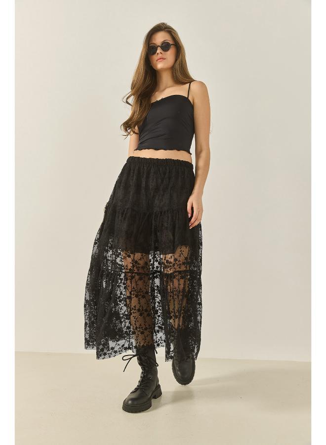 جينجر تنورة   مزينة بالدانتيل - Image 4