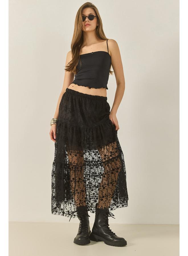 جينجر تنورة   مزينة بالدانتيل - Image 3