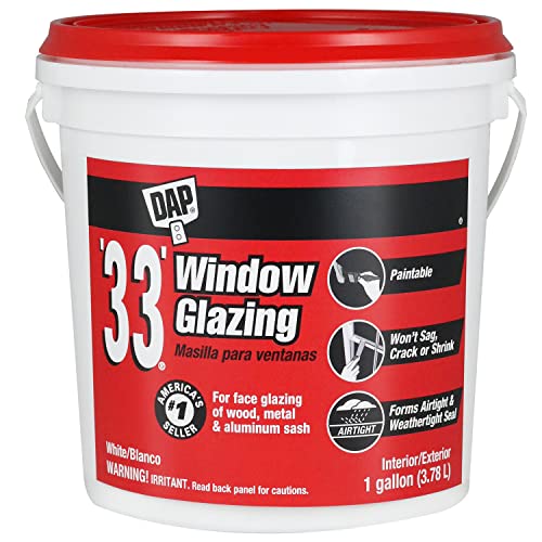 Dap 12019 Number-33 Glazing Compound, Gallon, White - Image 1