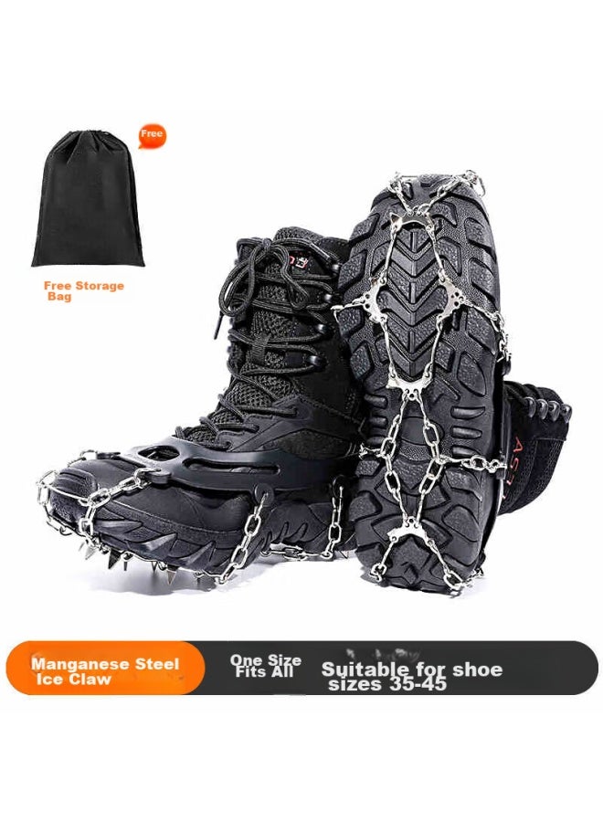 Warsun Ice Claw Non-slip Shoe Covers With Cleats, Outdoor Hiking And Rock Climbing Equipment, Rain And Snow Protection, Mountain Climbing Anti-slip Ice Traction Snow Cleats - Image 1