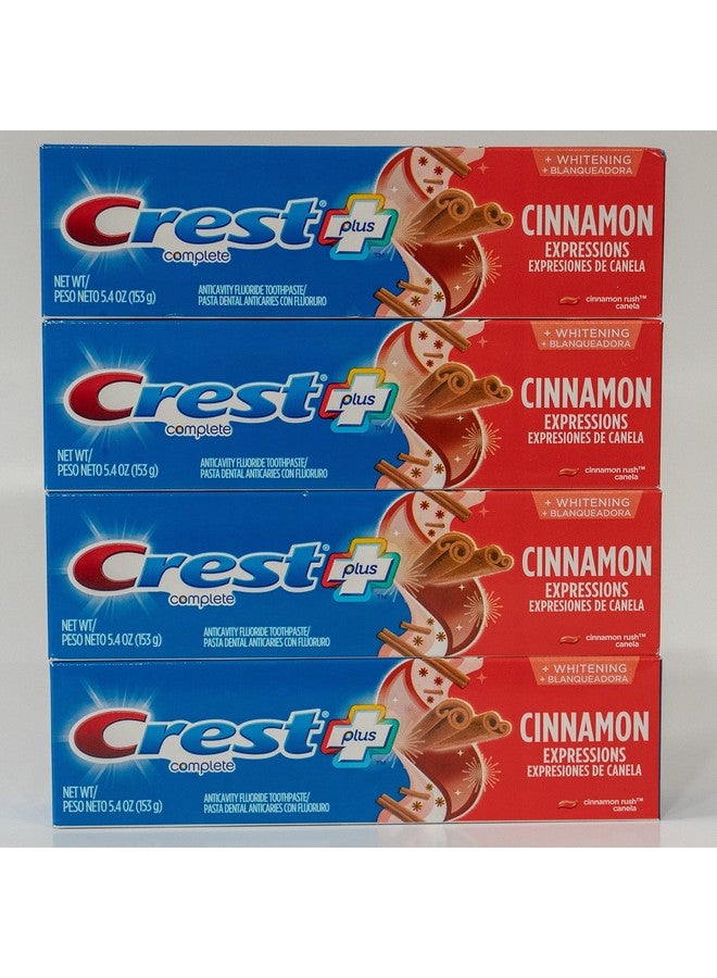 Crest Rest Plus Complete + Whitening Cinnamon Rush Expressions 5.4 Oz (4 Pack) 5.4 Ounce (Pack Of 4) - Image 3