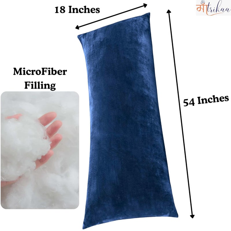 Maatrikaa Full Body Pillow Long Sleeping 54 x 18 Inches Velvet Pillow with Removable Cover for Side Sleeping Hugging Cuddling Relaxing Pregnancy Comfort - Image 2