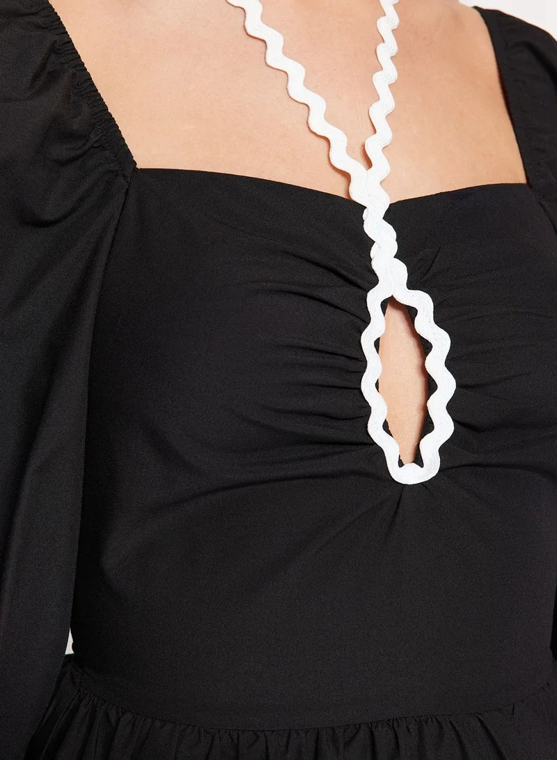 trendyol Square Neck Tiered Dress