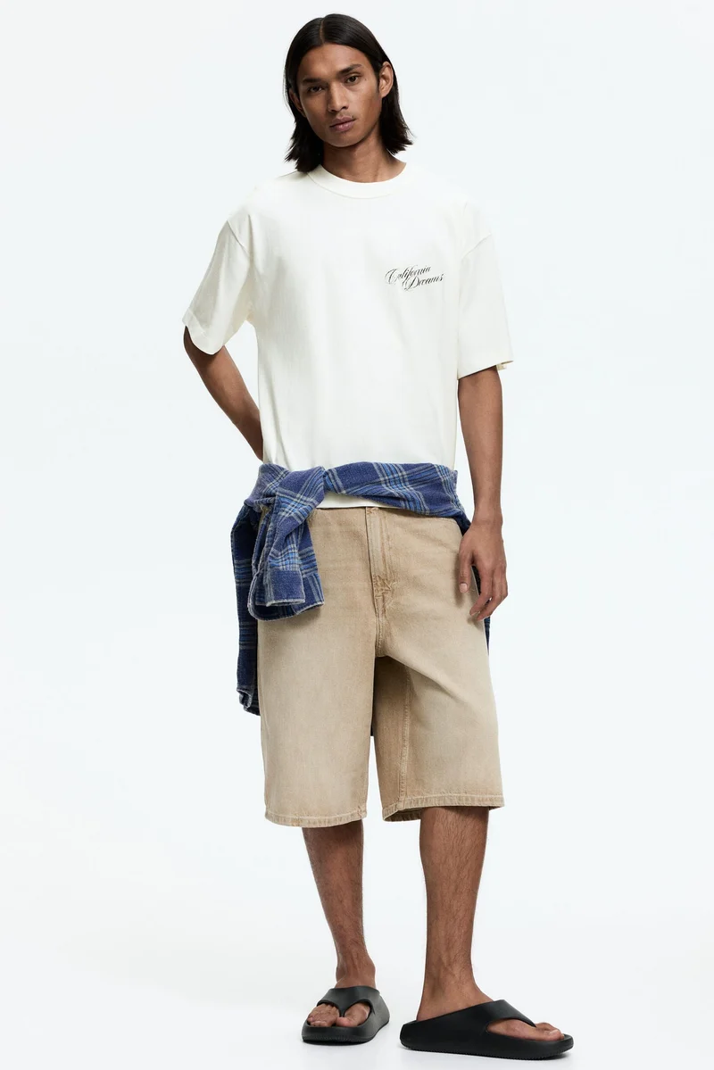 H&M  Loose Fit Printed T-shirt for Men | Best Price UAE