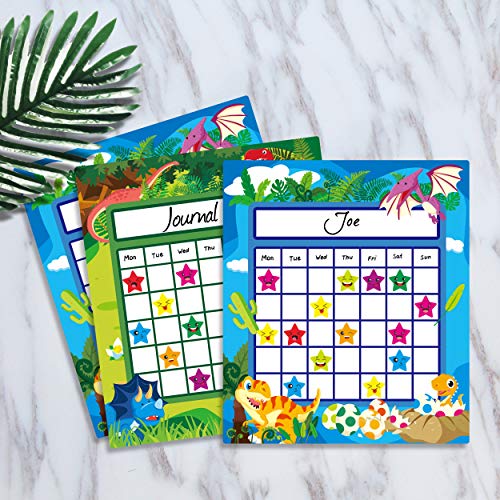 Gethelud 66 Pack Teacher Incentive Reward Chart Dinosaur World with 2024 Star Stickers - Image 4