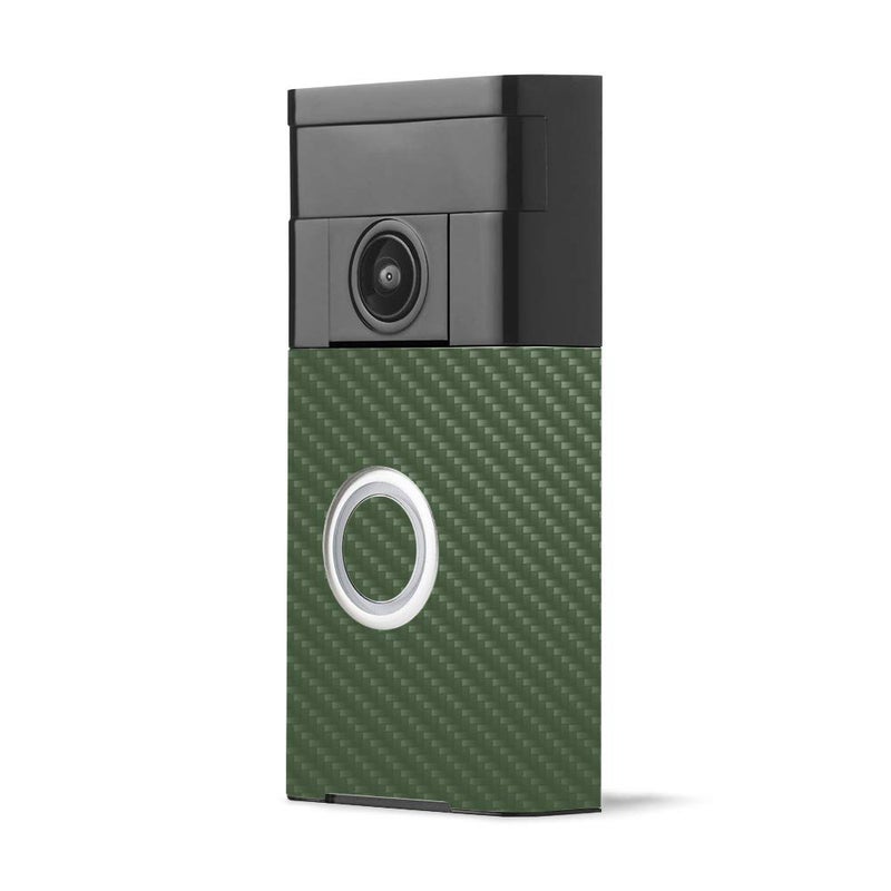 MIGHTY SKINS MightySkins Carbon Fiber Skin for Ring Video Doorbell - Olive | Protective  Durable Textured Carbon Fiber Finish | Easy to Apply  Remove  and Change Styles | Made in The USA - Image 1