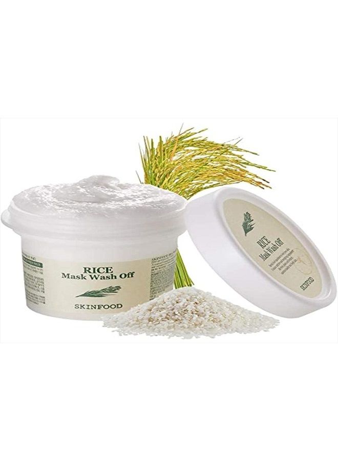 SKIN FOOD قناع الأرز 120 جرام - قناع تقشير الوجه بالأرز الأبيض لتقشير البشرة الداكنة - Image 1
