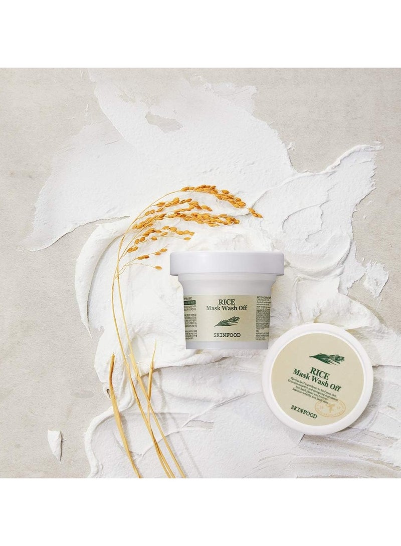 SKIN FOOD قناع الأرز 120 جرام - قناع تقشير الوجه بالأرز الأبيض لتقشير البشرة الداكنة - Image 5