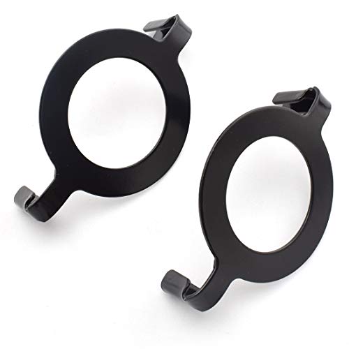 OZXNO E26 Phenolic Socket Lamp Harp Saddle Base, OZXNO 2 PCS Lampshade Holder Non-slip UNO Collar Ring Adapter for E26 Threaded Base, 1-7/16" (36 mm) Black - Image 2