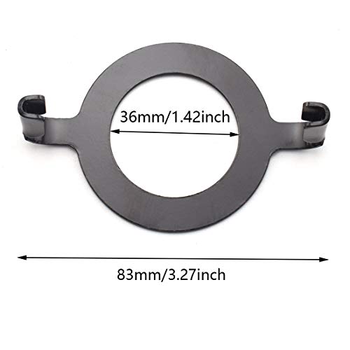 OZXNO E26 Phenolic Socket Lamp Harp Saddle Base, OZXNO 2 PCS Lampshade Holder Non-slip UNO Collar Ring Adapter for E26 Threaded Base, 1-7/16" (36 mm) Black - Image 3