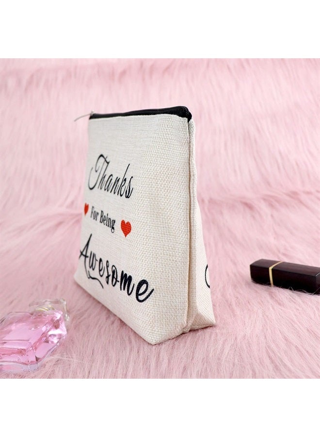 Sfodiary 3 Pcs Appreciation Gifts for Women Makeup Bag Thank You Gifts for Coworkers Teacher Coach Graduation Gift for Friends Christmas Birthday Gifts for Sister Daughter Friendship Gift Travel Cosmetic Pouch - Image 5