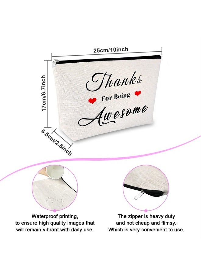 Sfodiary 3 Pcs Appreciation Gifts for Women Makeup Bag Thank You Gifts for Coworkers Teacher Coach Graduation Gift for Friends Christmas Birthday Gifts for Sister Daughter Friendship Gift Travel Cosmetic Pouch - Image 2