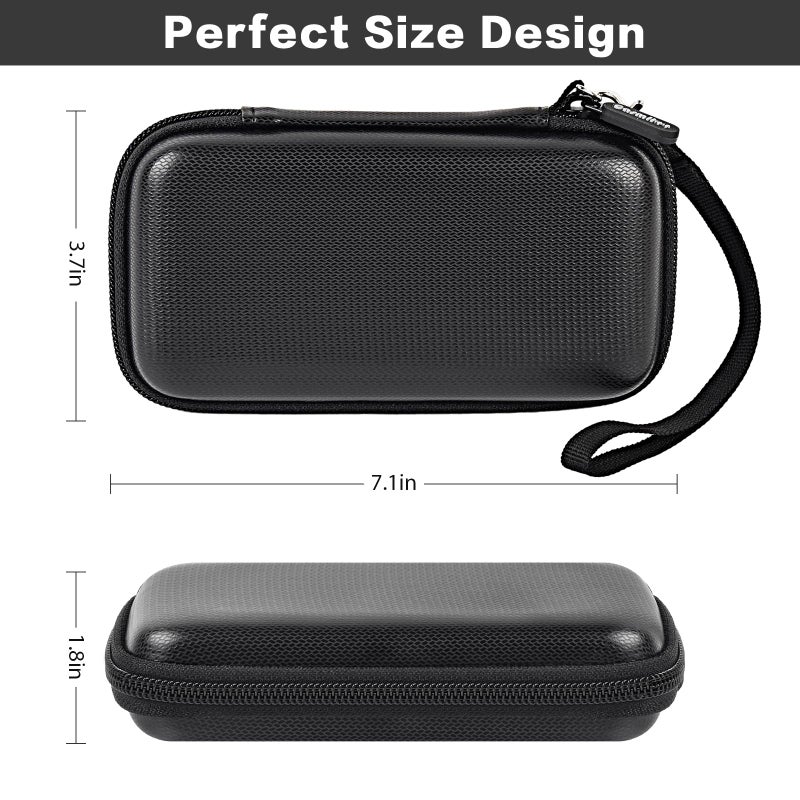 casmilee Case for Anker Magnetic Battery 10,000mAh Foldable Wireless Portable Charger, 633/622/621/321 5,000mAh Power Bank (MagGo) Holder, Storage for Baseus Power Delivery -Case Only (Black, Large) - Image 3