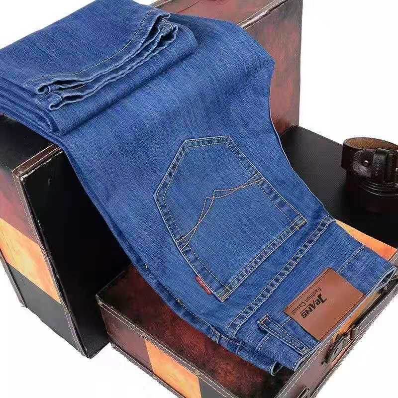 Mens Summer Lightweight Denim Jeans 858 light blue [no bullet]] 
