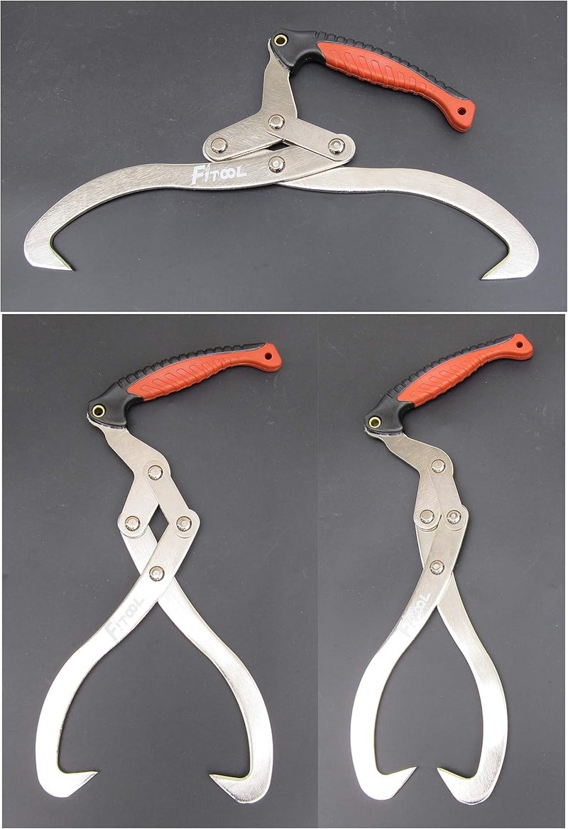 FITOOL 12 Inches (300MM) Log Carrier, Log Tongs, Log Lifting Hook, Timber's Tongs for Lifing Logs, Total Length 17.6 Inches - Image 2