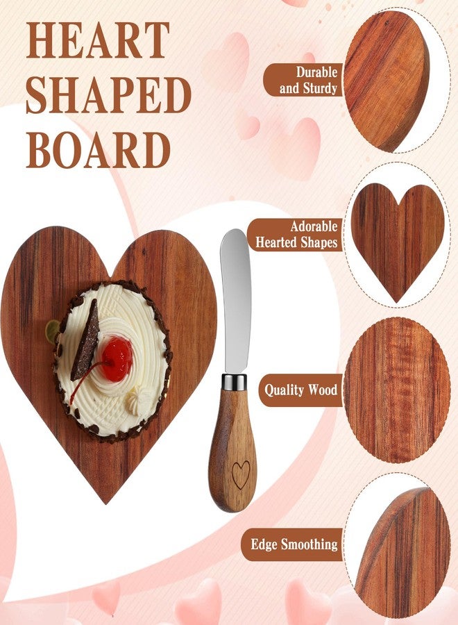 FillTouch مجموعة سكاكين تقديم الجبن والجبن من فيل تاتش، ١٢ قطعة، مع بطاقات خشبية على شكل قلب، هدية مثالية لحفلات توديع العزوبية، وحفلات الزفاف، وأعياد الميلاد. - Image 3