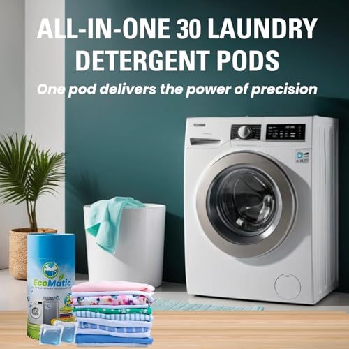 EcoMatic All-in-one 30 Laundry Detergent Pods (Pack of 30 Laundy Pods) - Image 2