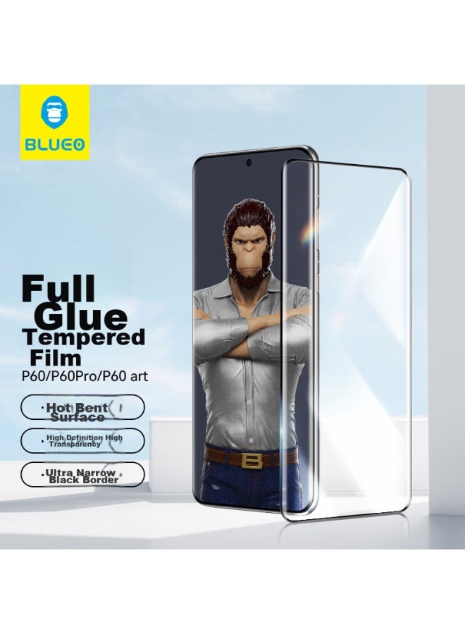 Blueo Tempered Glass Screen Protector For Huawei P60 Pro/p60 Art, Huawei P60 Curved Anti-scratch Anti-fingerprint Protective Film With Heat Bending Technology - Image 1