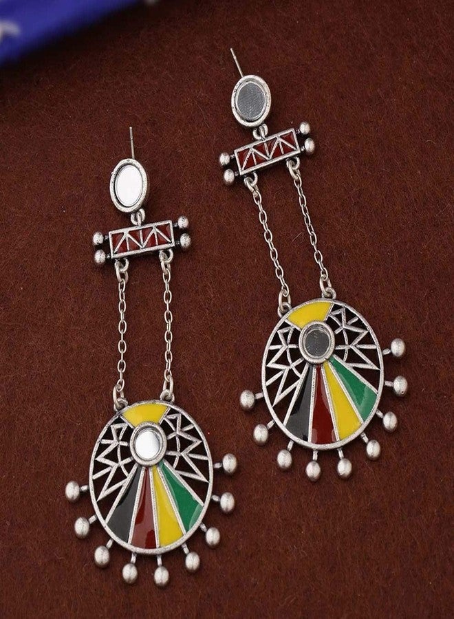 Voylla Rabaari Circles Drop Earrings|EveryDay|Festive|Wedding|Gift For Women| - Image 5
