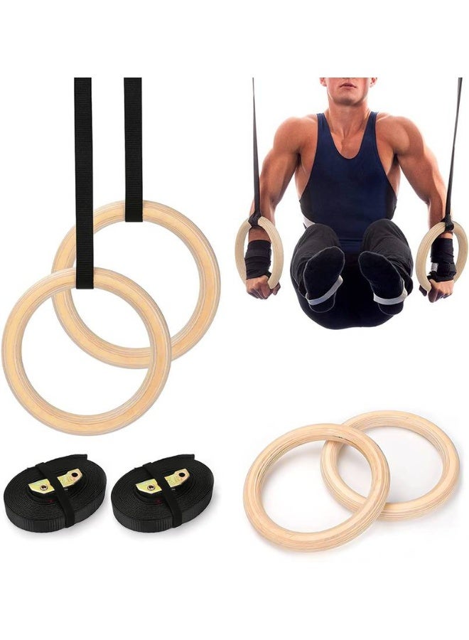STRAUSS Strauss Gymnastics with Adjustable Straps for Crossfit & Strength Training Pilates Ring  (Beige) - Image 1
