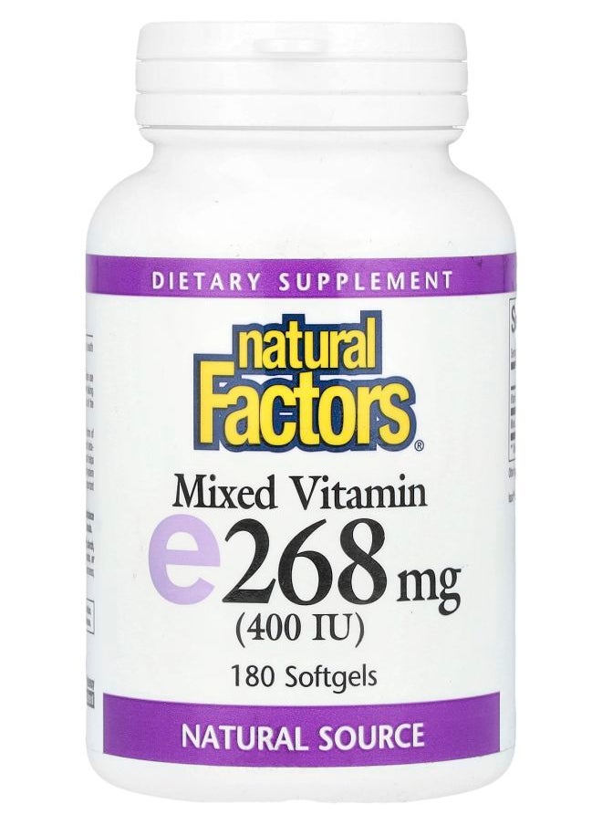 natural Factors - Mixed Vitamin E 268 mg (400 IU) 180 Softgels - Image 1