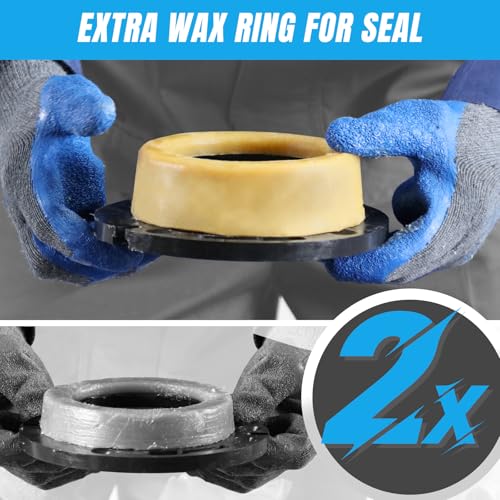 MENNTY Toilet Wax Ring Extra Thick with Reinforced Polyurethane Core for Sealing Against Gas/Odor and Water Leaks Toilet Wax Ring with Metal Studs for 3" and 4" Waste Lines.Yellow, 1-Pack - Image 4