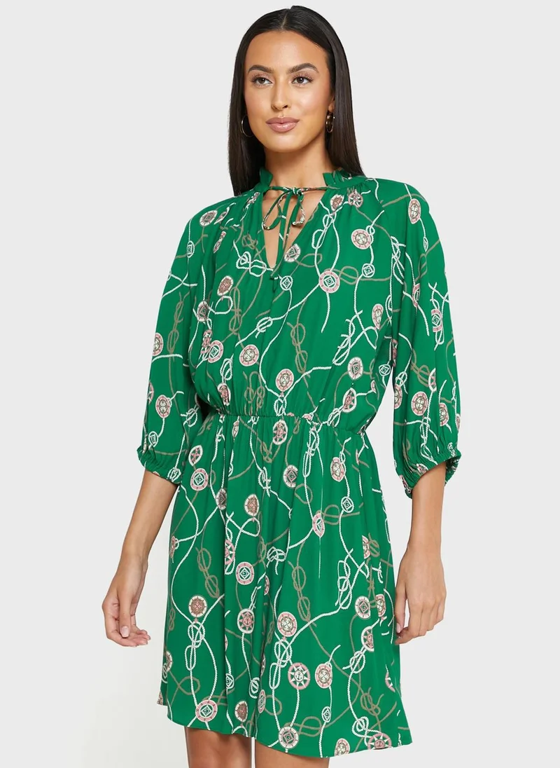 GANT Printed Pleated Dress