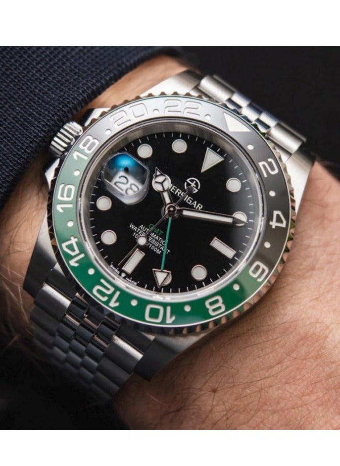بيرسيجار ساعة Bersigar BG-1662 Luxaura Design أوتوماتيكية من الفولاذ المقاوم للصدأ ومقاومة للماء  - Image 3