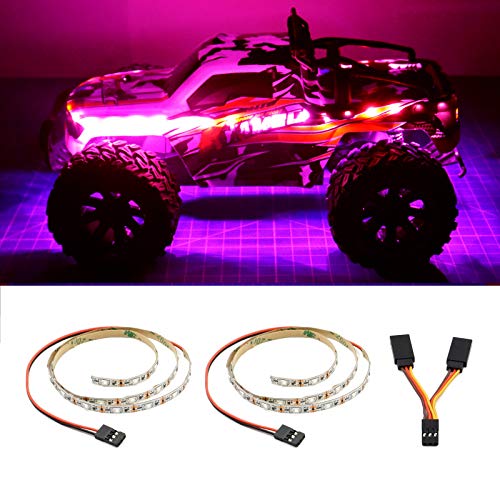 LED Light Strip for RC Fixed Wing Airplane Flying Wing Plane AR Wing Drone Model Car Truck Pink