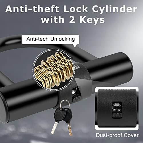 Titanker Bike Chain Lock with U Lock, 3 Feet Bicycle Chain Locks with 2 Keys, 6mm Thick Chain Lock with 14mm Thick Heavy Duty U Lock Anti-Theft Bike Locks for Bicycles, Motorbikes, Mopeds, Scooters - Image 4