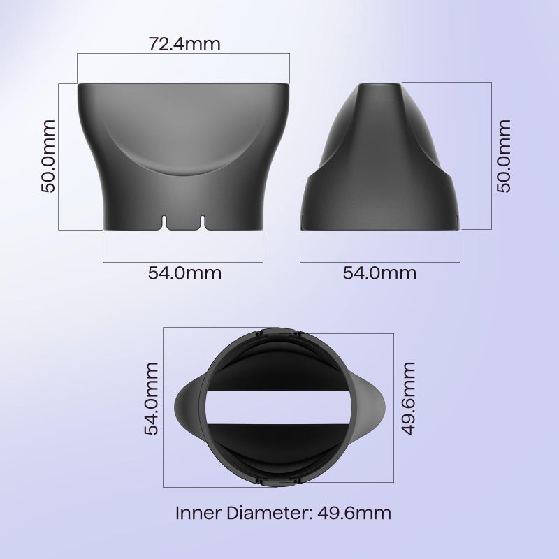 wavytalk فوهة مجفف الشعر العالمي ويفي تالك رمادي - Image 2