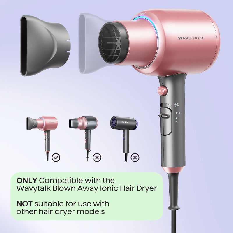 wavytalk فوهة مجفف الشعر العالمي ويفي تالك رمادي - Image 3