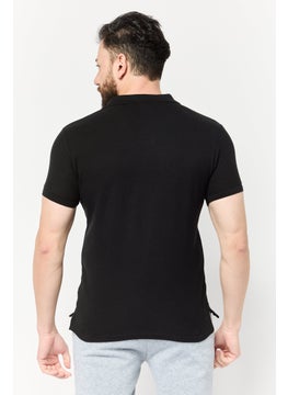 Reebok Men Strenght Athlete Fit Short Sleeves Running T-Shirt, Black  - Image 4
