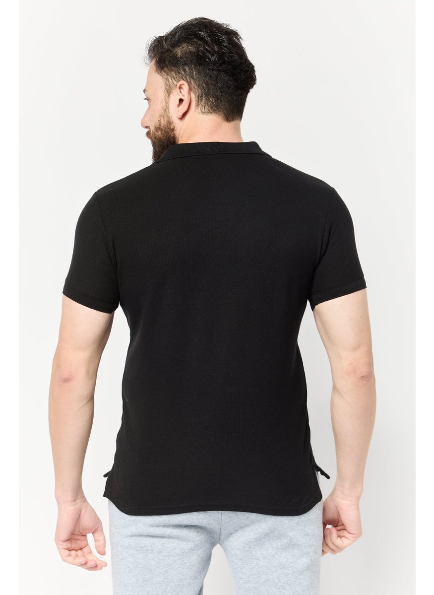Reebok Men Strenght Athlete Fit Short Sleeves Running T-Shirt, Black  - Image 4